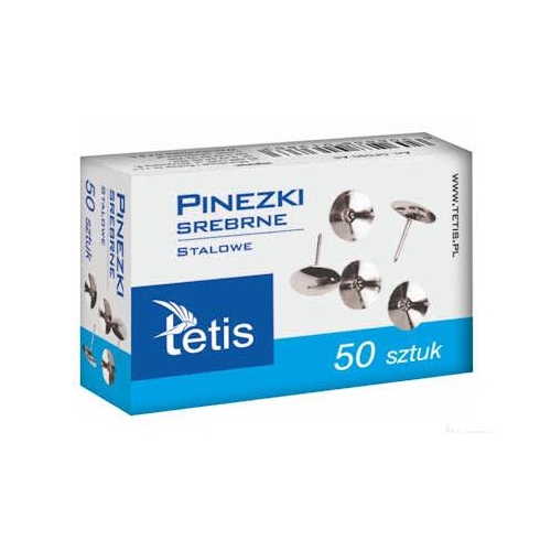 Pinezki srebrne Tetis 10x50szt. 148759-11153