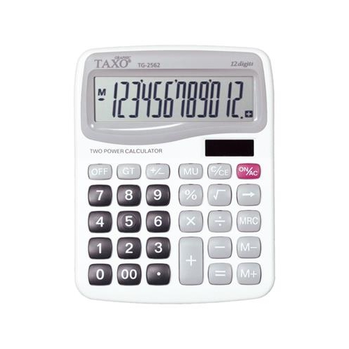 * Kalkulator TAXO TG-2562 Biały -15651