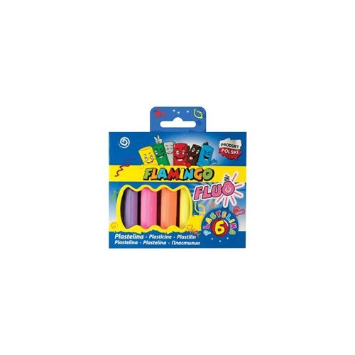 * Plastelina Flamingo FLUO 6 kolorów 454436-21093