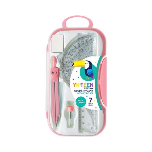 * Zestaw geometryczny w etui Interdruk Róż-26095