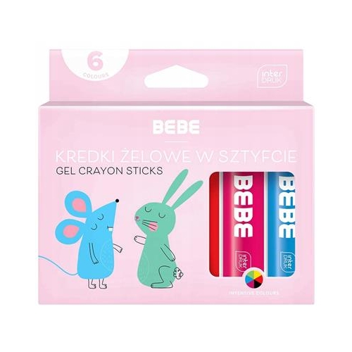 * Kredki żelowe w sztyfcie Interdruk 6kol BB Kids-27681