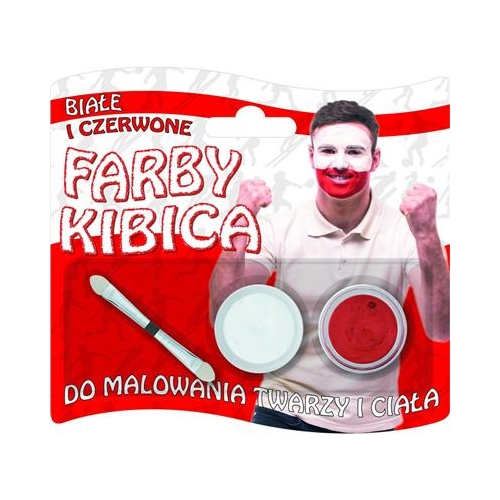 Farby kibica do malowania twarzy Biała czerwona-27892