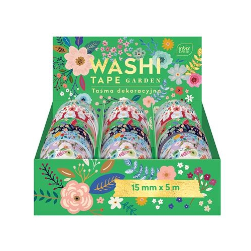 Tasma dekoracyjna Washi Garden 8 wzorów-28833