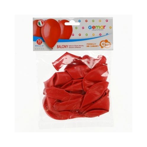 Balony gumowe Godan 26cm 10szt Czerwone-30056