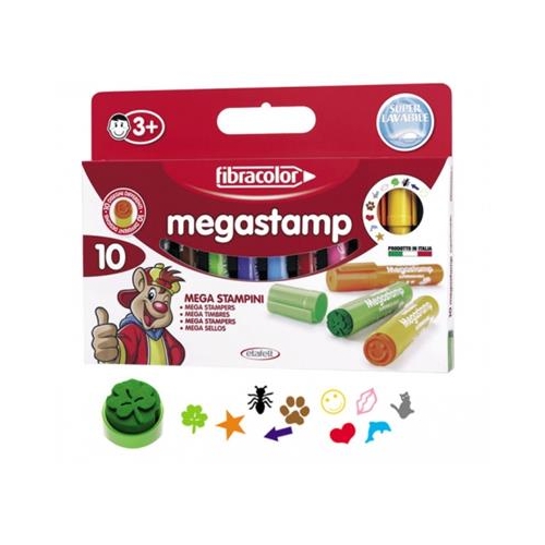 Pisaki olbrzymy Mega Stamp 10 kolorów pieczątki-31033