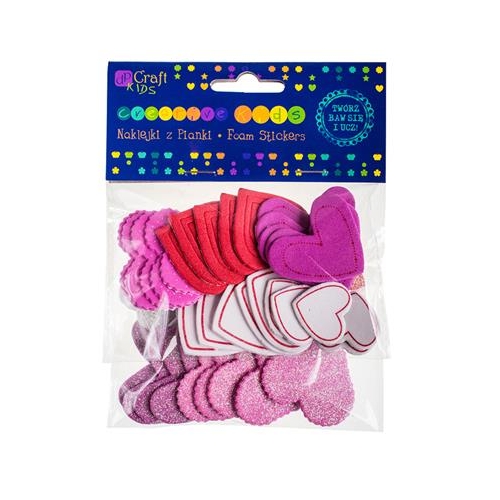 Naklejki z pianki DpCraft SERDUSZKA 50szt -10076