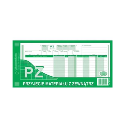 Druk Przyjęcie materiałów PZ 1/3 A3 362-2 -10678