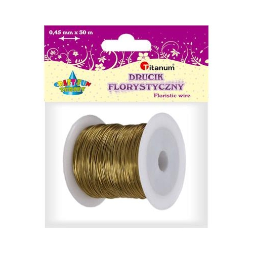 Drut florystyczny 0,45x30 Złoty 0,45mm 339369-11130