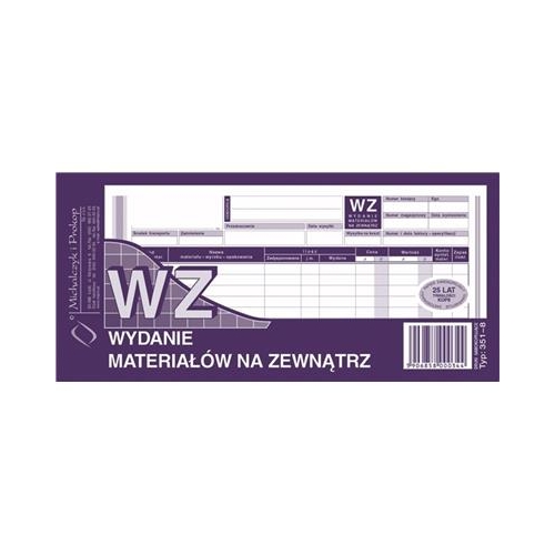 Druk MiP Wydanie zewnętrzne WZ 1/3 A4 351-8 13100-11883