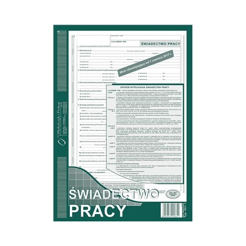 Druk MiP Świadectwo pracy A4 501-1 11348-11891