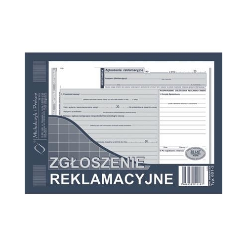 Druk MiP Zgłoszenie reklamacyjne 601-3 137585-11892