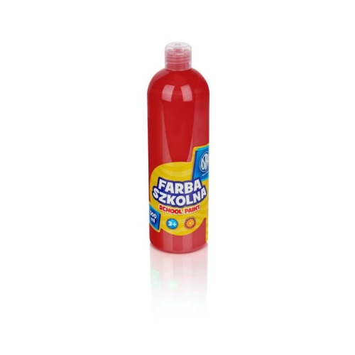 Farba plakatowa szkolna 500ml Czerwona Ciemna