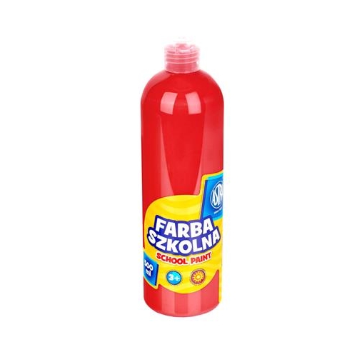 Farba plakatowa szkolna 500ml Czerwona 60907-14298