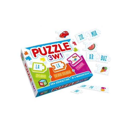 Puzzle edukacyjne 3w1 Nauka sylab Multigra