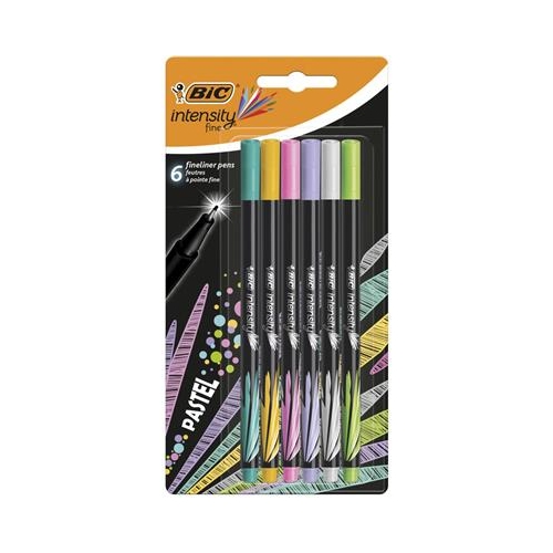 Cienkopisy Bic Intensity FINE 6x kolor pastelowych-16574