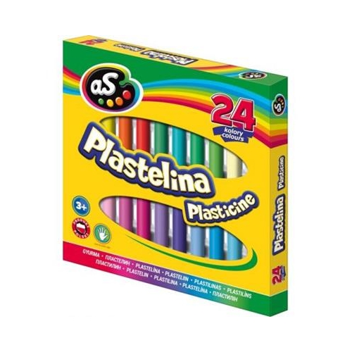 Plastelina AS 24 kolory nietoksyczna POLSKA-16884