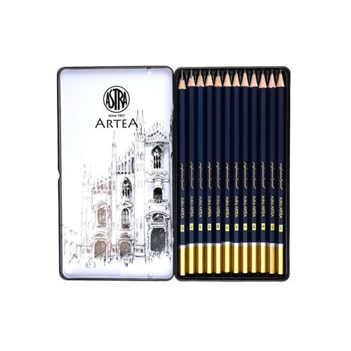 Ołówki do szkicowania Astra Artea 12szt w pudełku-17631
