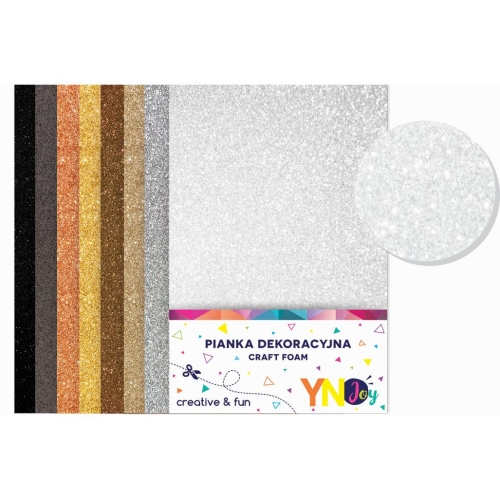 Pianka brokatowa dekoracyjna Glitter Glam 8arkuszy