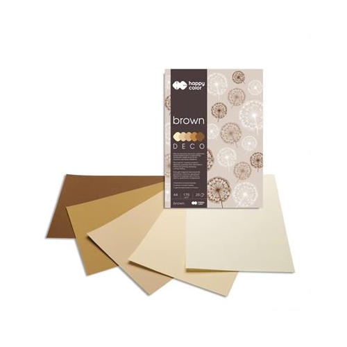 Blok A4 Deco Brown 170g 20 ark Tonacja brązowa