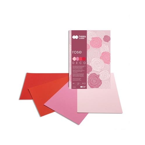 Blok A4 Deco 170g 20ark Rose Tonacja róż czerwień-20146