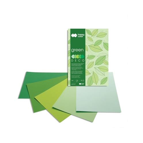 Blok A4 Deco 170g 20ark Green Tonacja zielona-20147