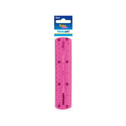 Linijka 15cm Elastyczna PRIMA Różowa lub niebieska
