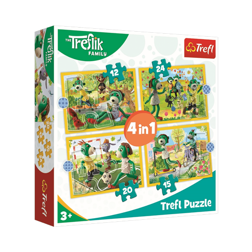 Puzzle TREFL 4w1 Wspólne zabawy Treflików-22777