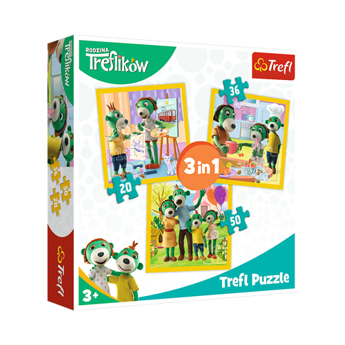 Puzzle TREFL 3w1 Razem jest wesoło Trefliki-22874
