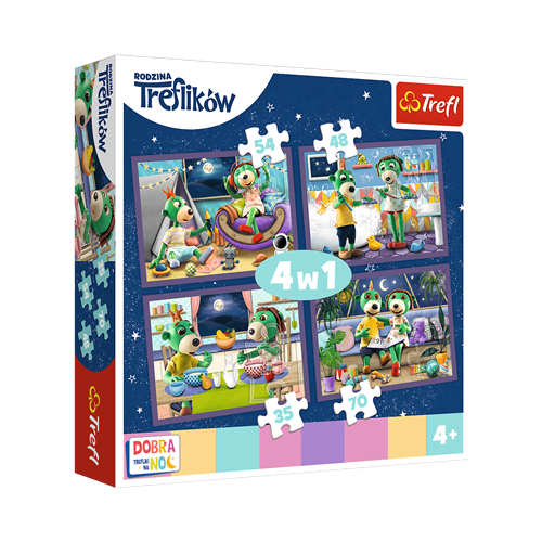 Puzzle TREFL 4w1 Wieczorne rytuały Treflików-22881