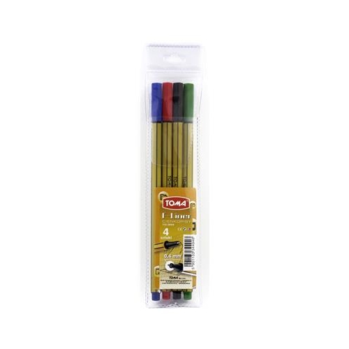 Cienkopisy F-Liner 0,4mm 4 kolory