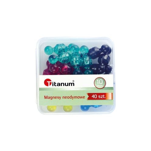 Magnesy neodymowe Titanum 40szt pin pinezka-23834