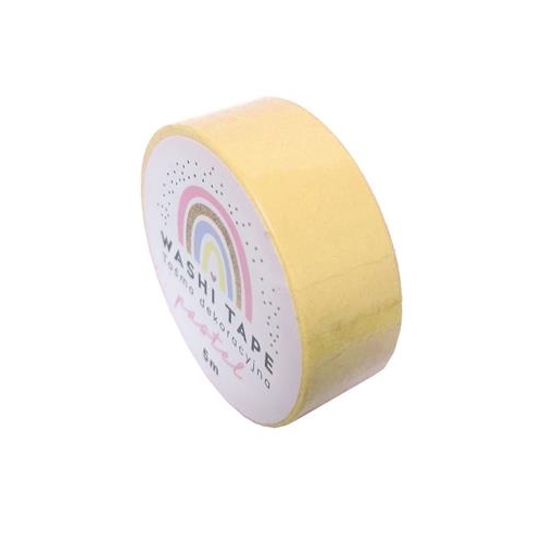 Taśma dekoracyjna Washi Pastel Żółty-23872