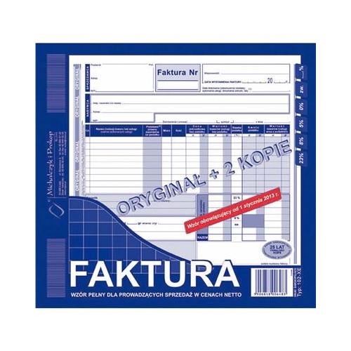 Druk MiP Faktura 2/3 A5 VAT Pełna 102-XE 1+2-24151