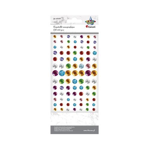 Kryształki samoprzylepne 91szt. Mix kolorów-24978