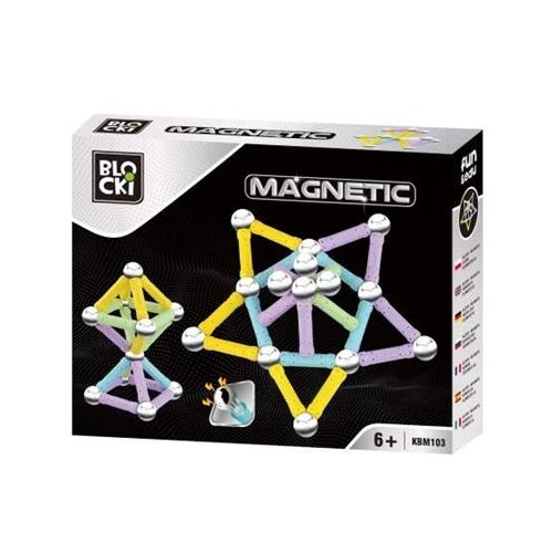 Klocki magnetyczne Blocki 38 elementów Pastel-25093