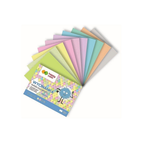 Wycinanka A4 10 ark 100g Happy Color Pastel DUŻA