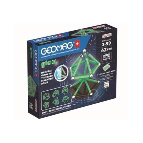 Klocki magnetyczne Geomag Glow Recycled 42 el-25298