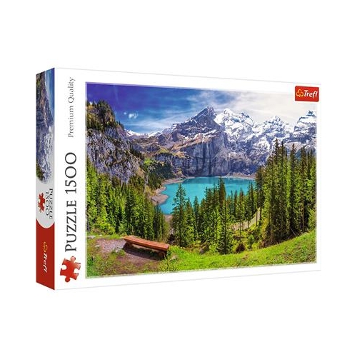 Puzzle TREFL 1500 Jezioro Oeschinen, Alpy