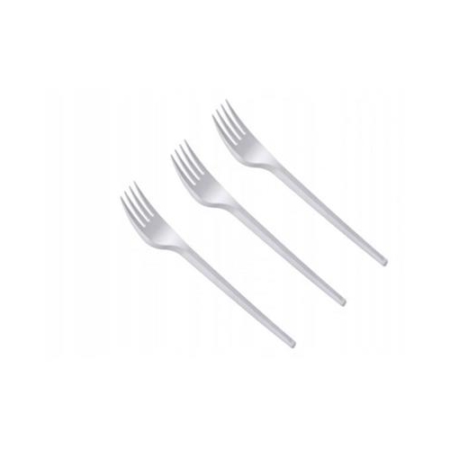 Widelec wielokrotnego użytku biały 18cm 50szt