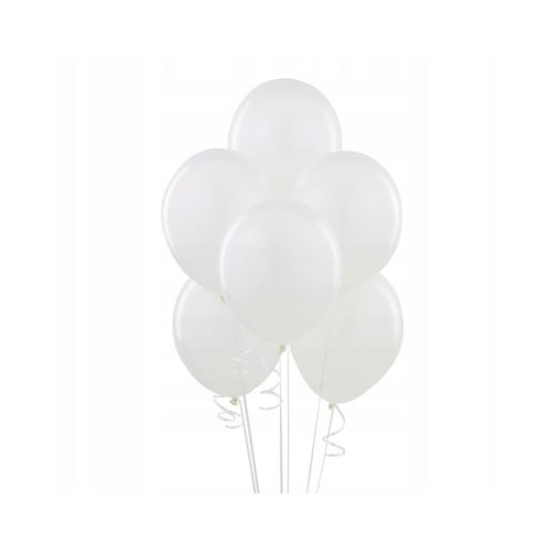 Balony gumowe 12" 30cm 100szt Białe perłowe-27953