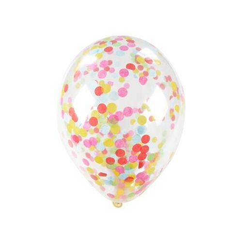 Balony gumowe 12" 30cm 5szt Konfetti-28361