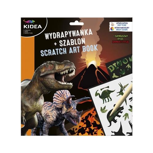 Wydrapywanka Kidea z szablonem Dinozaury-28447