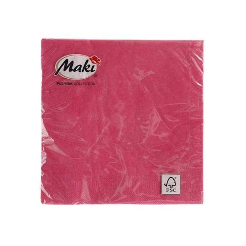 Serwetki Maki 33x33 20szt Fuksja 25