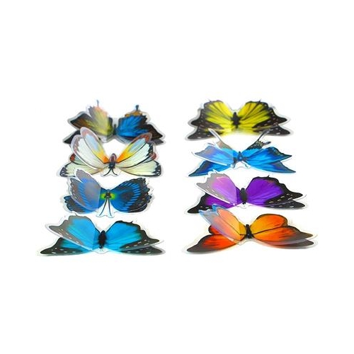 Naklejki foliowe 3D Titanum 8szt Motyle niebieskie-29335