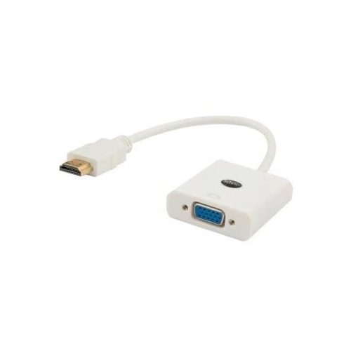 Kabel adapter Savio CL-27/B HDMI - VGA biały-29359