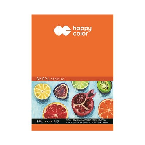 Blok do akryli Happy Color A4 360g 10 kartek-29445