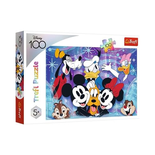 Puzzle TREFL 100 W świecie Disneya jest wesoło-29454