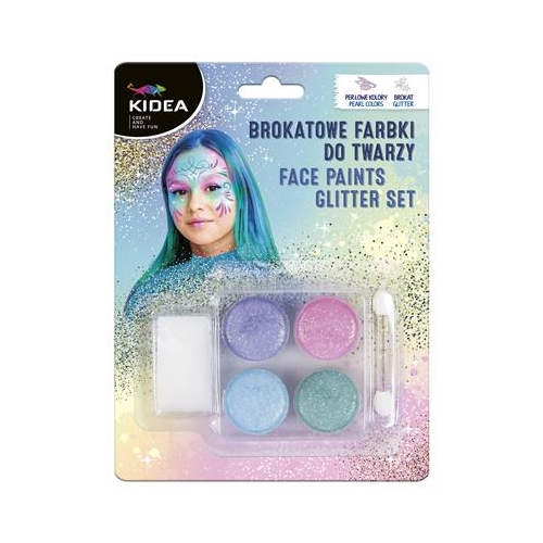 Farby do twarzy Kidea Brokatowe-29493