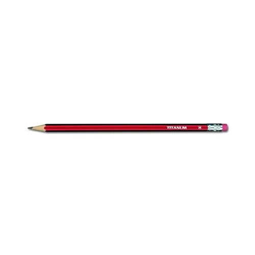 Ołówek Titanum techniczny z gumką H   -30046