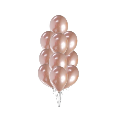 Balony gumowe 12" 30cm 10szt. Różowe złoto